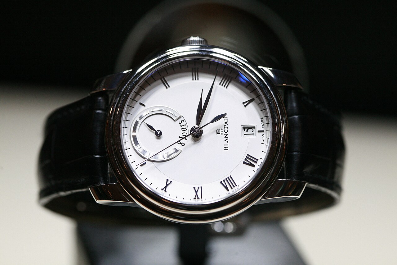 Blancpain Fifty Fathoms dive watch side view showing compact steel case proportions