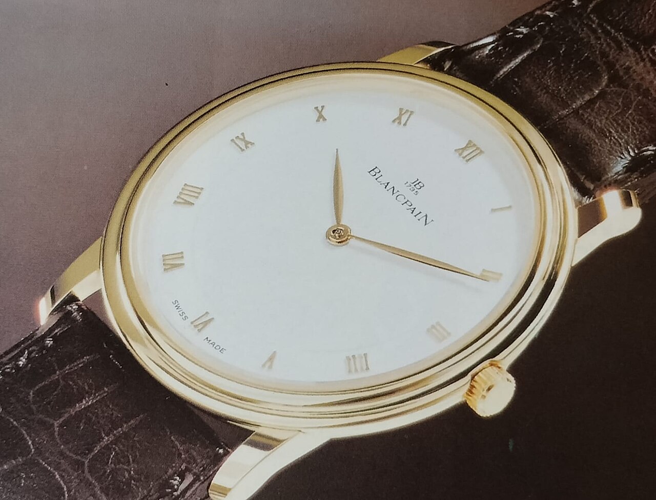 Vintage Blancpain ultrapiatto ultra-thin dress watch from the early 1990s