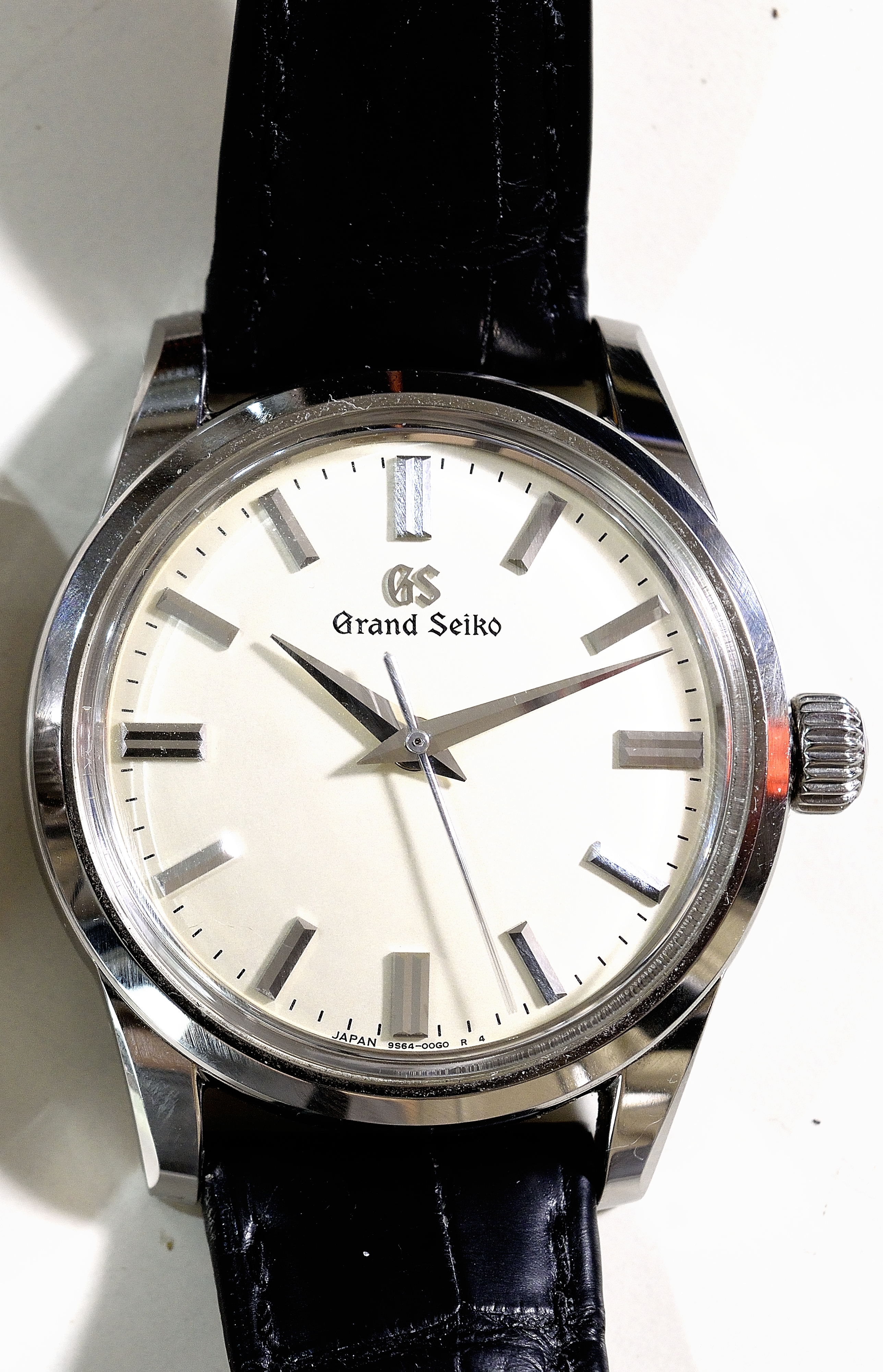 Grand Seiko wristwatch with textured dial