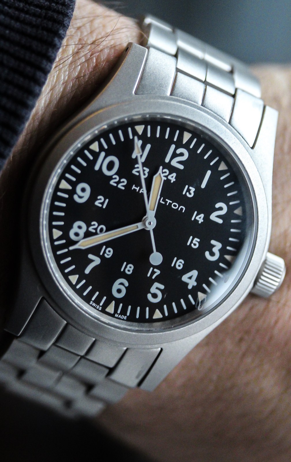 Hamilton Khaki Field Mechanical watch with legible numeral dial