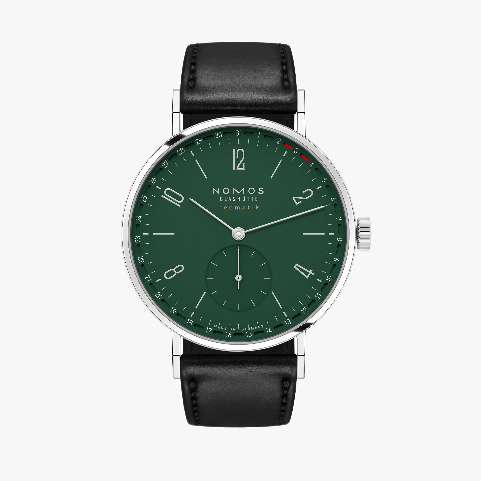 NOMOS Tangente Neomatik 38 Update ref. 148 forest green dial with rhodium-plated hands