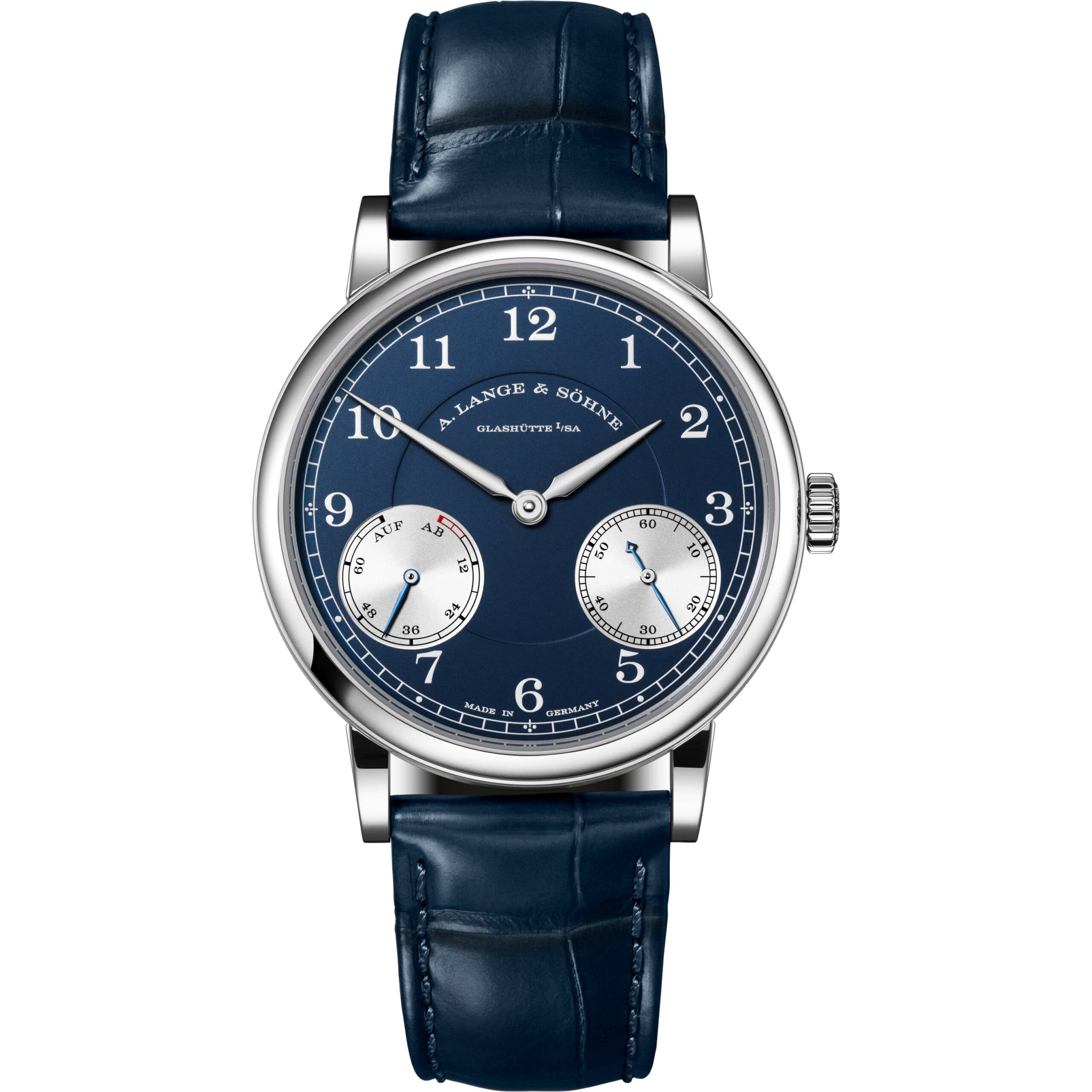 Front side of the A. Lange & S&ouml;hne 1815 Up/Down in 750 white gold, reference 244.028