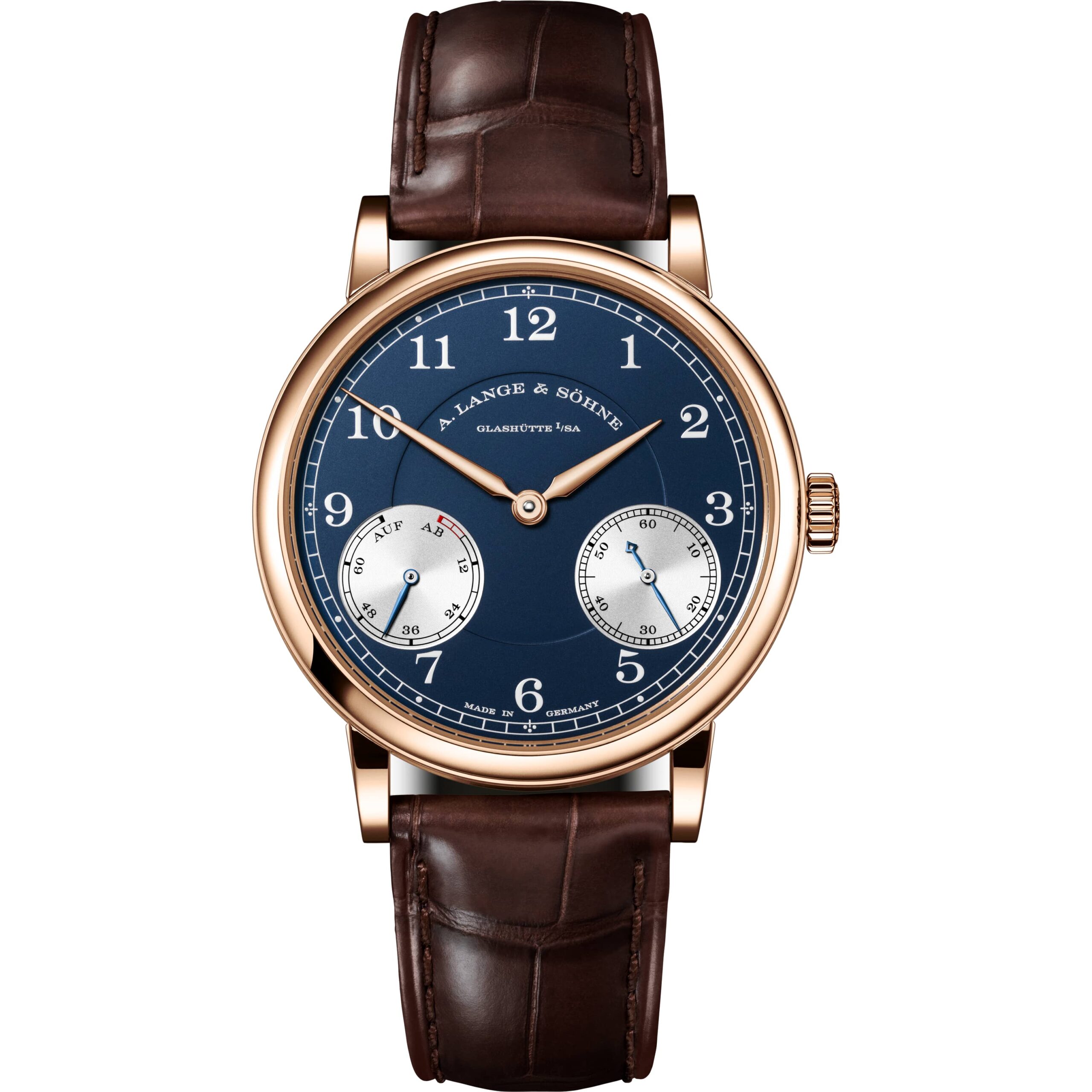 Front side of the A. Lange & Söhne 1815 Up/Down in 750 pink gold, reference 244.037