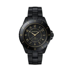 Chanel J12 Golden Black Caliber 12.1 42mm reference H11060 matte black ceramic case and pale gold accents