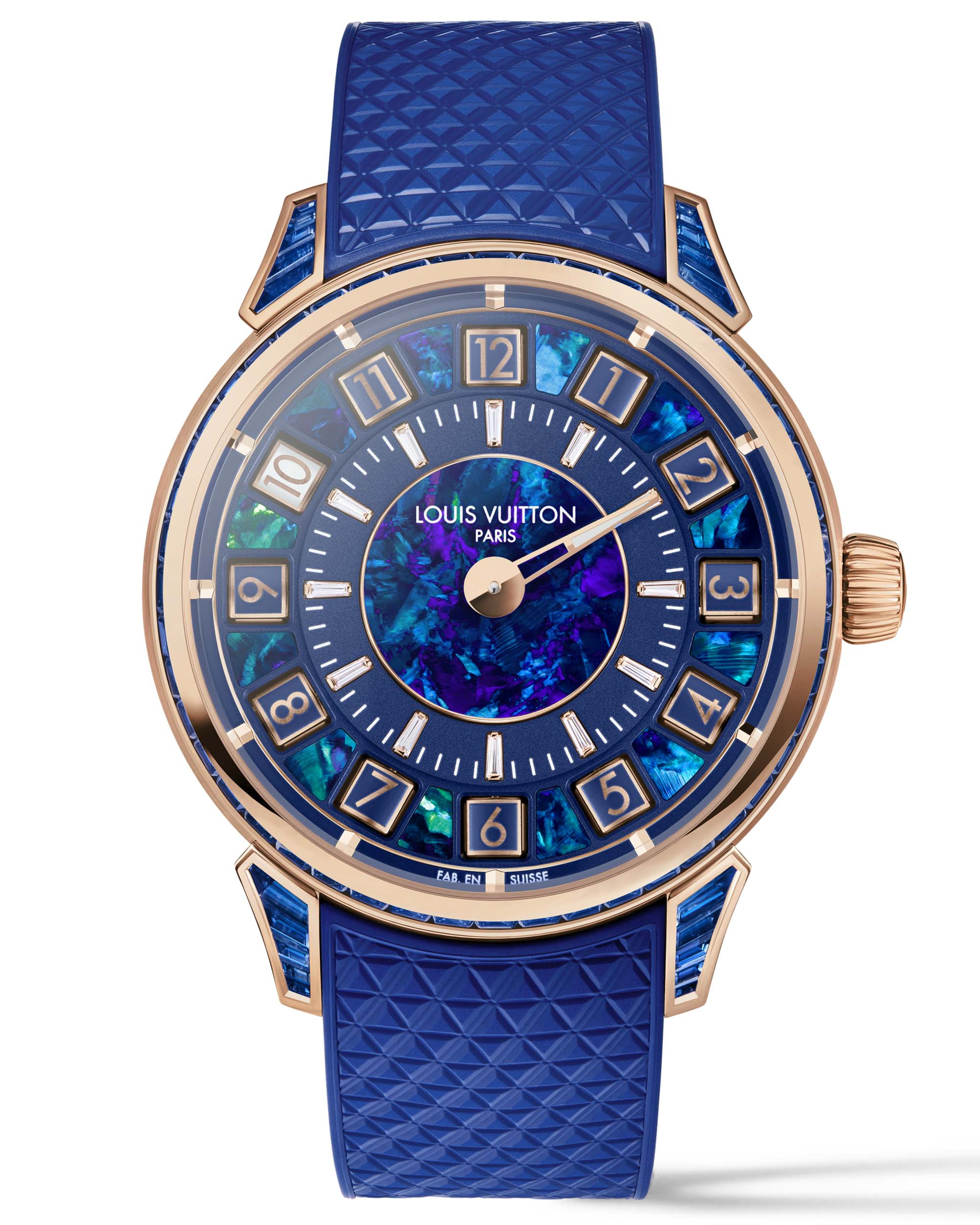 Louis Vuitton Tambour Spin Time Australia Opal 18k rose gold with sapphires