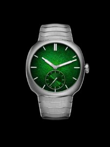 H. Moser & Cie. Streamliner Small Seconds Lime Green Enamel Boutique Edition - Front View