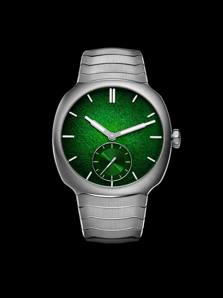H. Moser & Cie. Streamliner Small Seconds Lime Green Enamel Boutique Edition - Front View