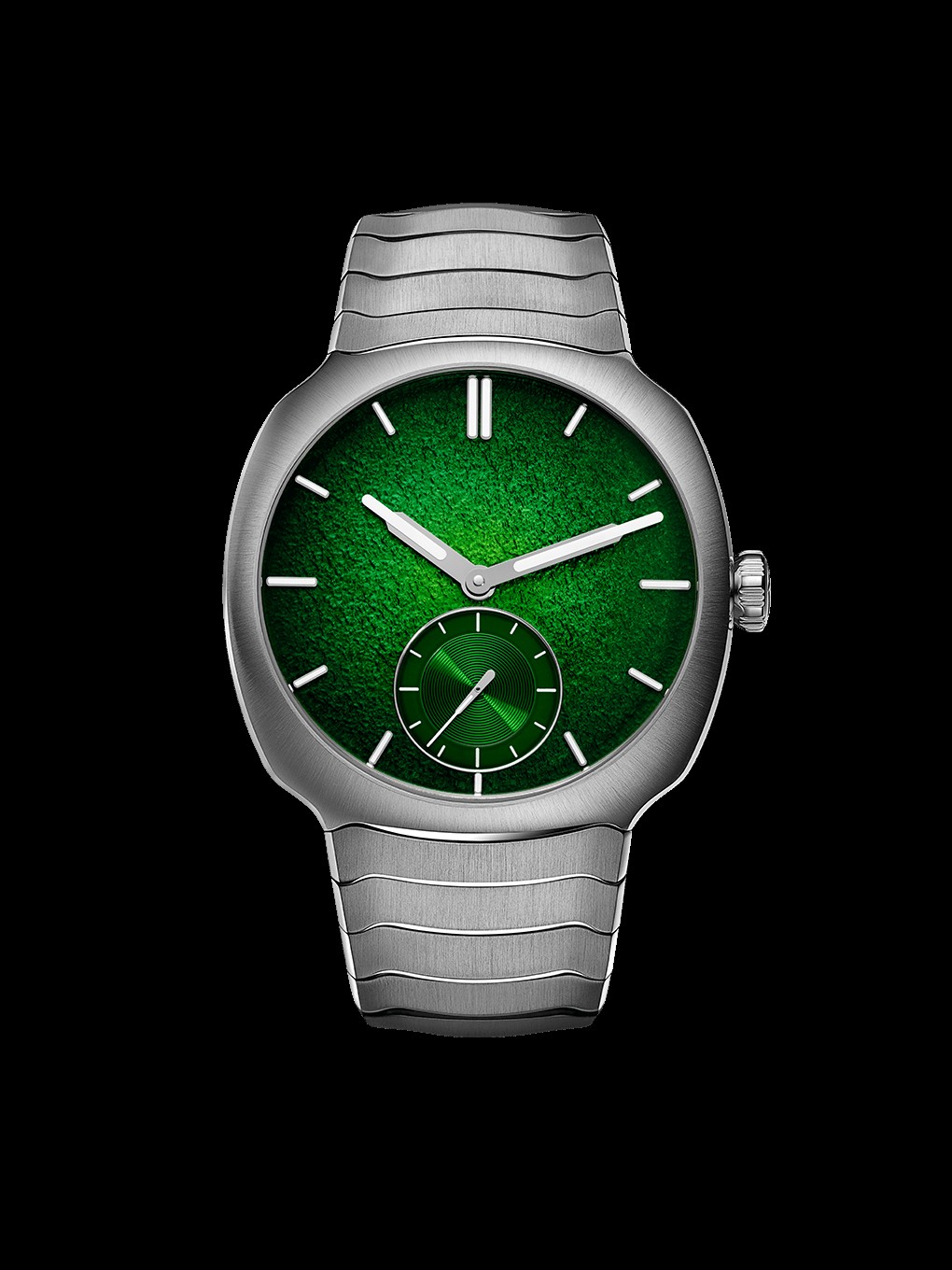 H. Moser & Cie. Streamliner Small Seconds Lime Green Enamel Boutique Edition - Front View
