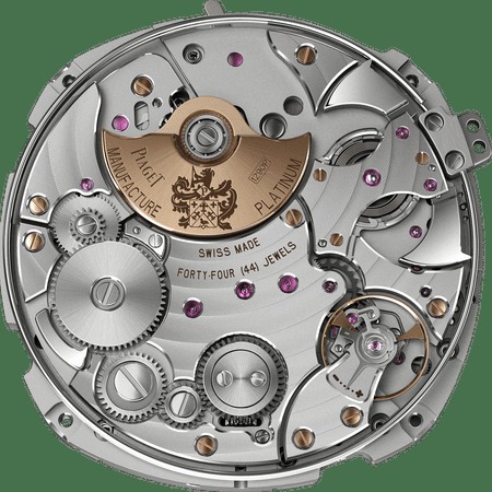 Piaget calibre 1290P ultra-thin minute repeater movement with platinum micro-rotor
