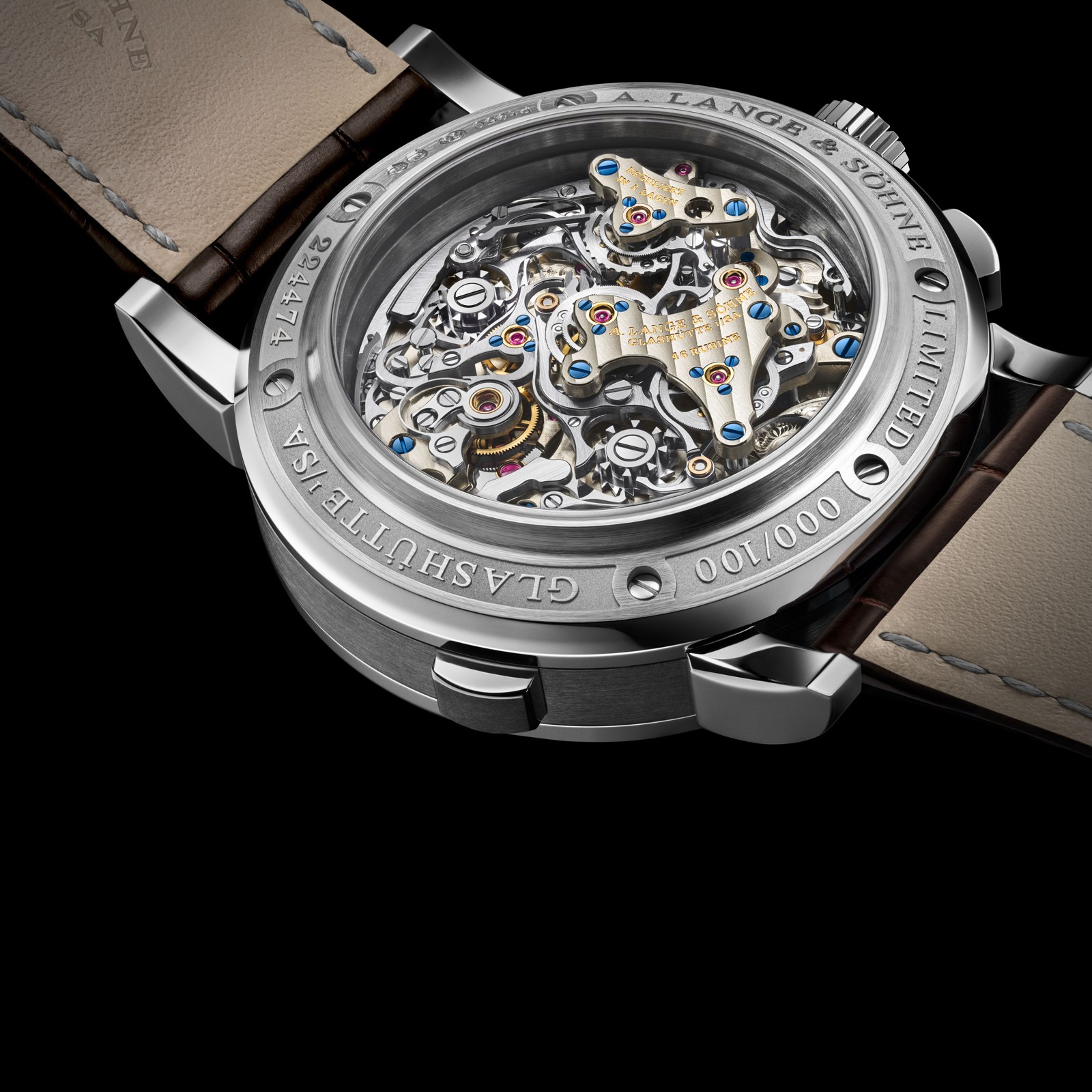 Lange Triple Split caseback with calibre L132.1