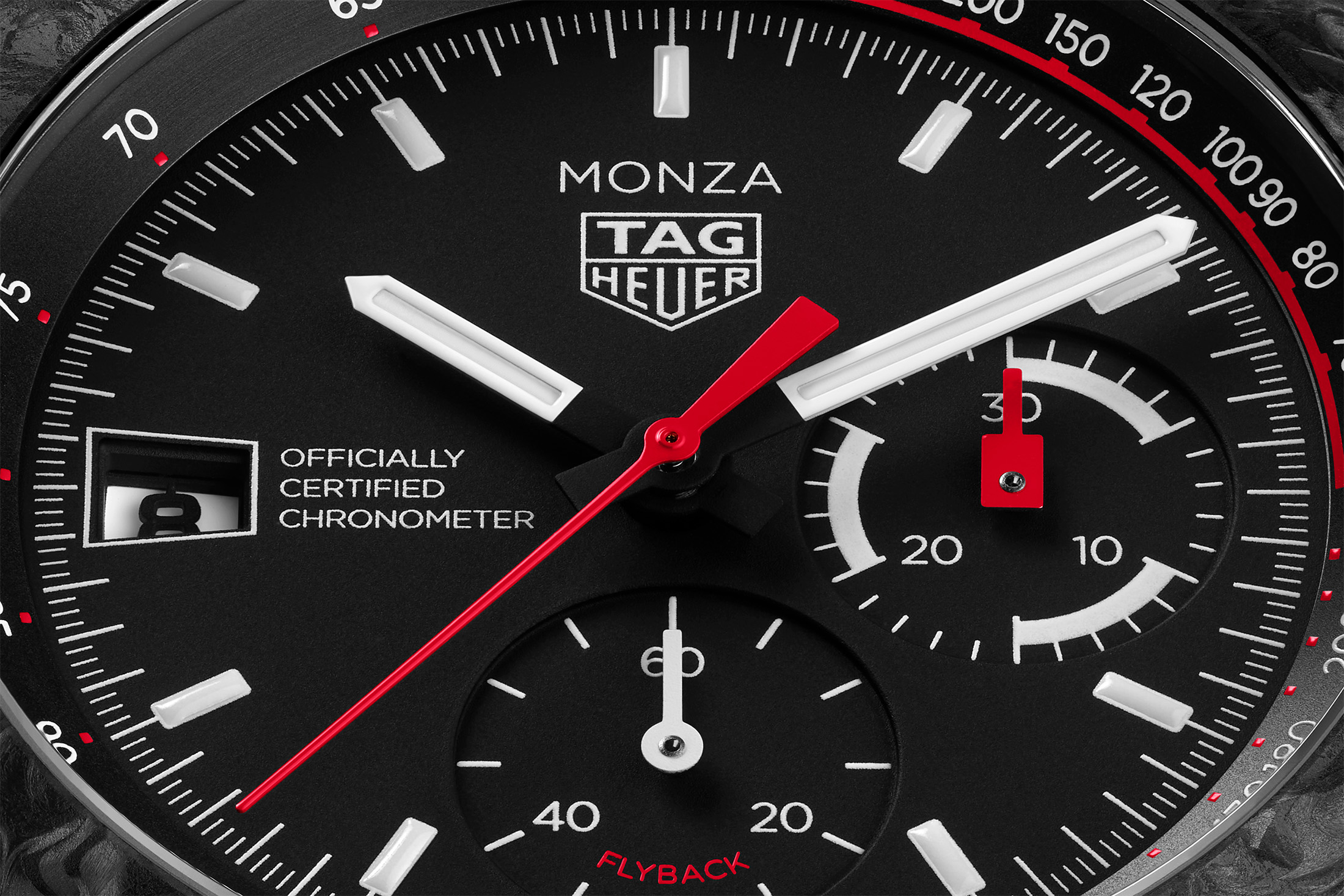 TAG Heuer Monza Flyback Chronograph Carbon Calibre TH20-12 sapphire caseback