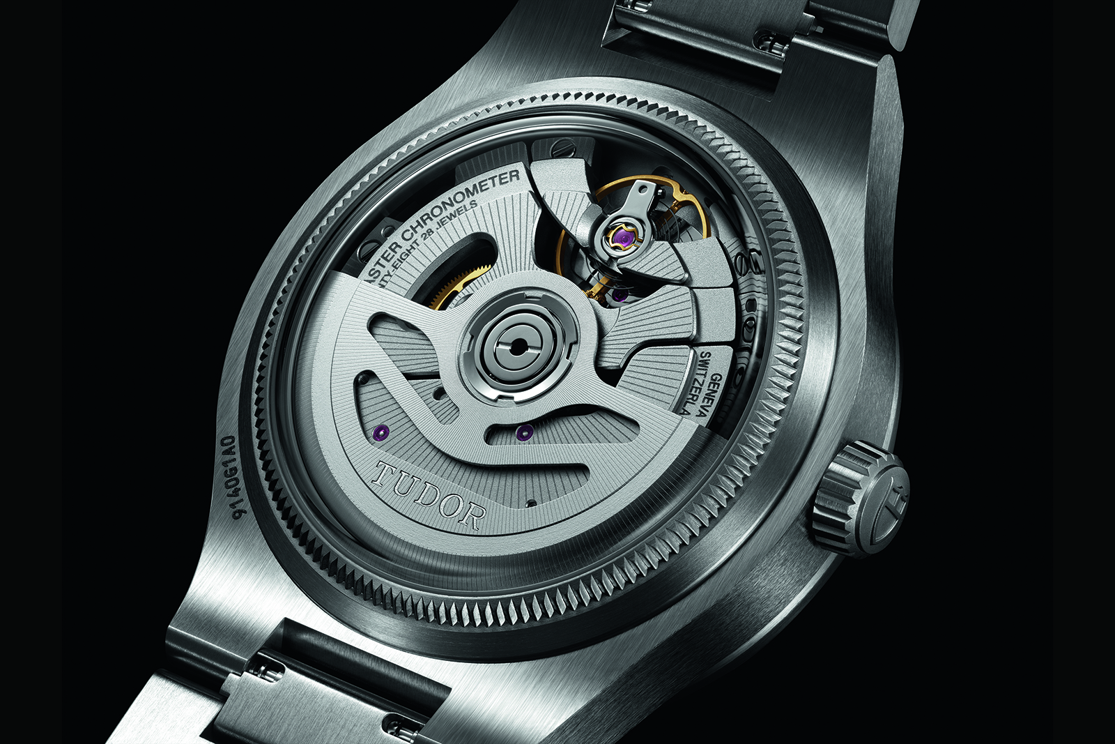 Tudor Northflag GMT MT5652-U Master Chronometer movement visible through domed sapphire caseback